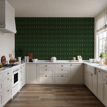 Veer Decor Diamond Trellis Green Peel and Stick Wallpaper Abstract Modern Green  Wallpaper - 8228-AP1