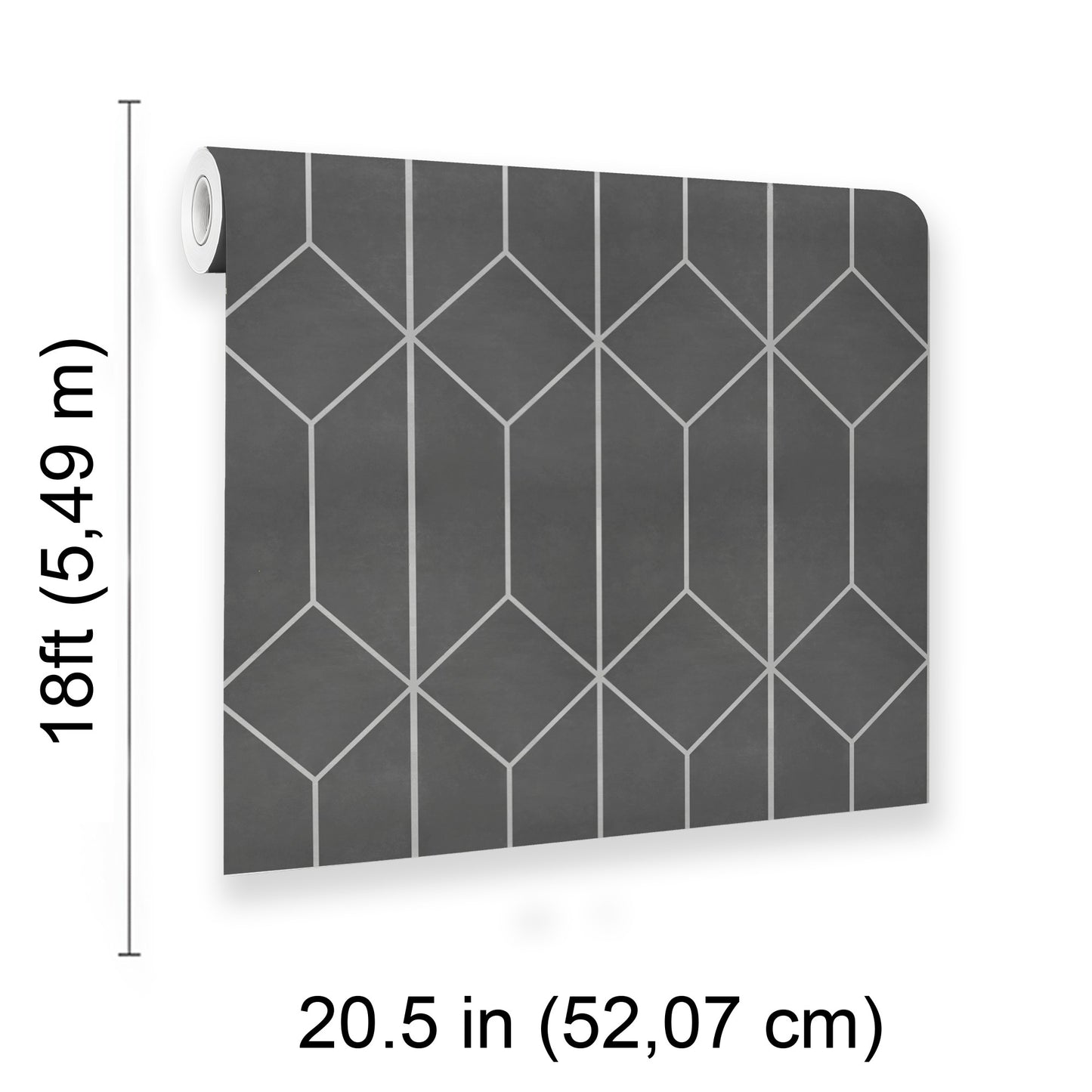Dark gray rectangular decorative wall panel with white diamond lattice pattern; modern geometric accent