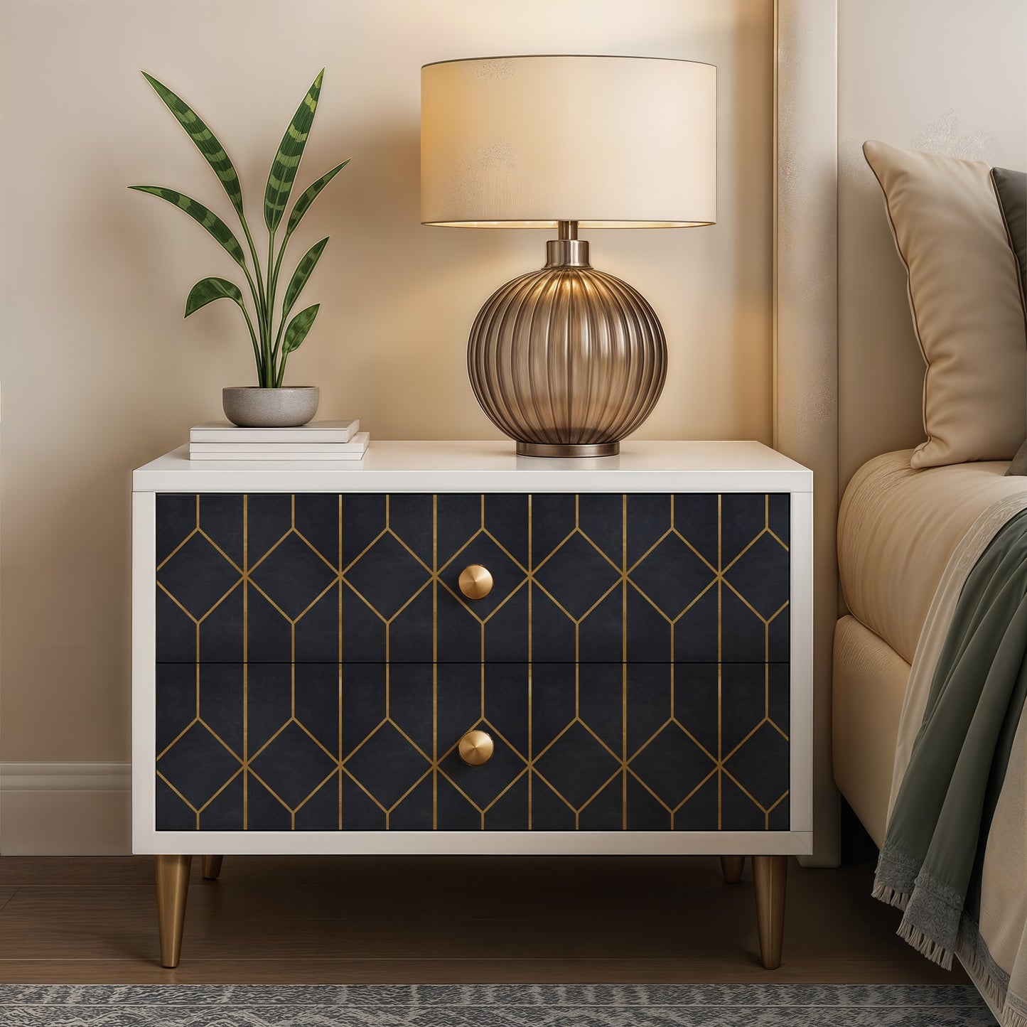 Veer Decor Diamond Trellis Navy Peel and Stick Wallpaper Abstract Modern Navy  Wallpaper - 8228-AP3