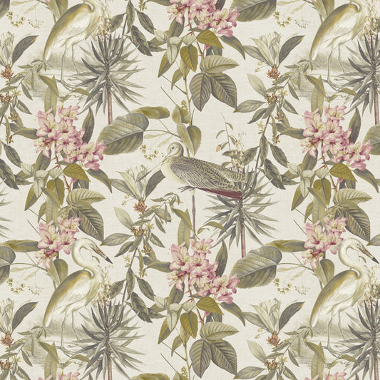 JF Fabrics -Wallpaper 8229 73 Wallpaper Yellow, Green, Pink, Beige  Non-Woven - 9465973 W9441