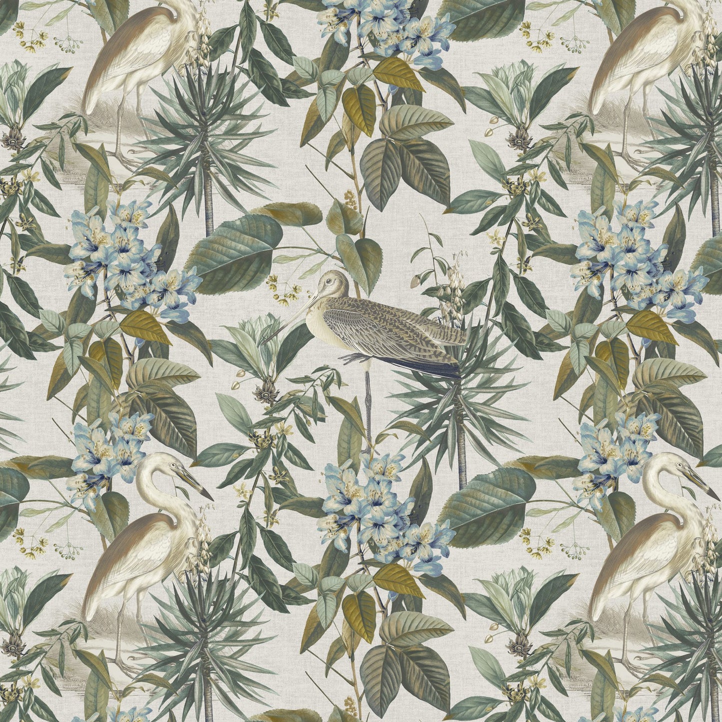 JF Fabrics -Wallpaper 8229 76 Wallpaper Green, Blue, Brown, Grey  Non-Woven - 9465976 W9441