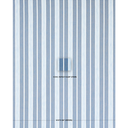SCHUMACHER  MARY MCDONALD HAMPTON STRIPE INDOOR/OUTDOOR PATTERN WOVENS,HIGH PERFORMANCE,INDOOR/OUTDOOR PATTERN WOVENS,HIGH PERFORMANCE,INDOOR/OUTDOOR INDIGO   - 82300