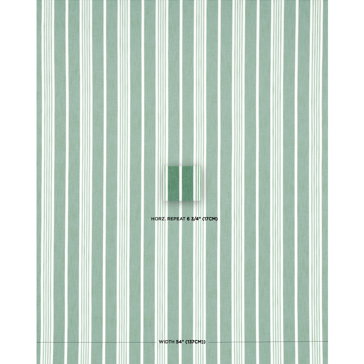 SCHUMACHER  MARY MCDONALD HAMPTON STRIPE INDOOR/OUTDOOR PATTERN WOVENS,HIGH PERFORMANCE,INDOOR/OUTDOOR PATTERN WOVENS,HIGH PERFORMANCE,INDOOR/OUTDOOR EMERALD   - 82302