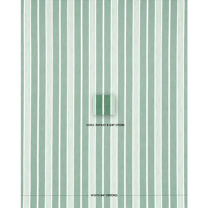 SCHUMACHER  MARY MCDONALD HAMPTON STRIPE INDOOR/OUTDOOR PATTERN WOVENS,HIGH PERFORMANCE,INDOOR/OUTDOOR PATTERN WOVENS,HIGH PERFORMANCE,INDOOR/OUTDOOR EMERALD   - 82302