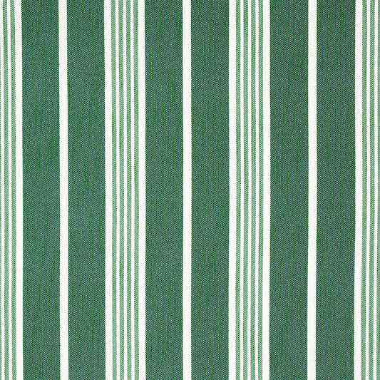SCHUMACHER  MARY MCDONALD HAMPTON STRIPE INDOOR/OUTDOOR PATTERN WOVENS,HIGH PERFORMANCE,INDOOR/OUTDOOR PATTERN WOVENS,HIGH PERFORMANCE,INDOOR/OUTDOOR EMERALD   - 82302