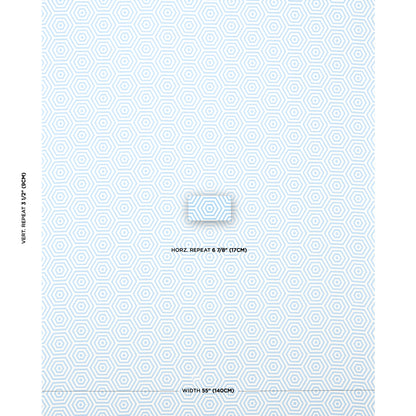 Light blue hexagonal honeycomb wallpaper pattern on a pale background; repeating geometric design.