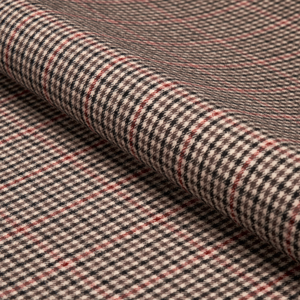 SCHUMACHER  PATTERSON FLYNN ALDRIDGE WOOL HOUNDSTOOTH PATTERN WOVENS PATTERN WOVENS BROWN   - 82330