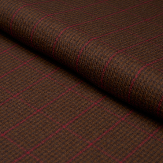 SCHUMACHER  PATTERSON FLYNN ALDRIDGE WOOL HOUNDSTOOTH WOVEN WOVEN MOCHA   - 82334