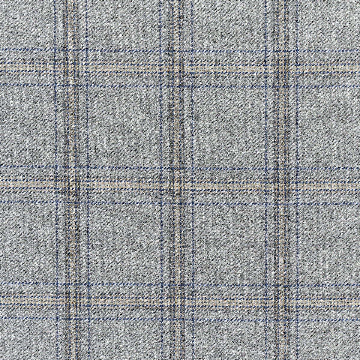 SCHUMACHER FABRIC  PATTERSON FLYNN BLACKBURN MERINO PLAID   GREY   - 82342