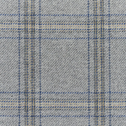 SCHUMACHER FABRIC  PATTERSON FLYNN BLACKBURN MERINO PLAID   GREY   - 82342