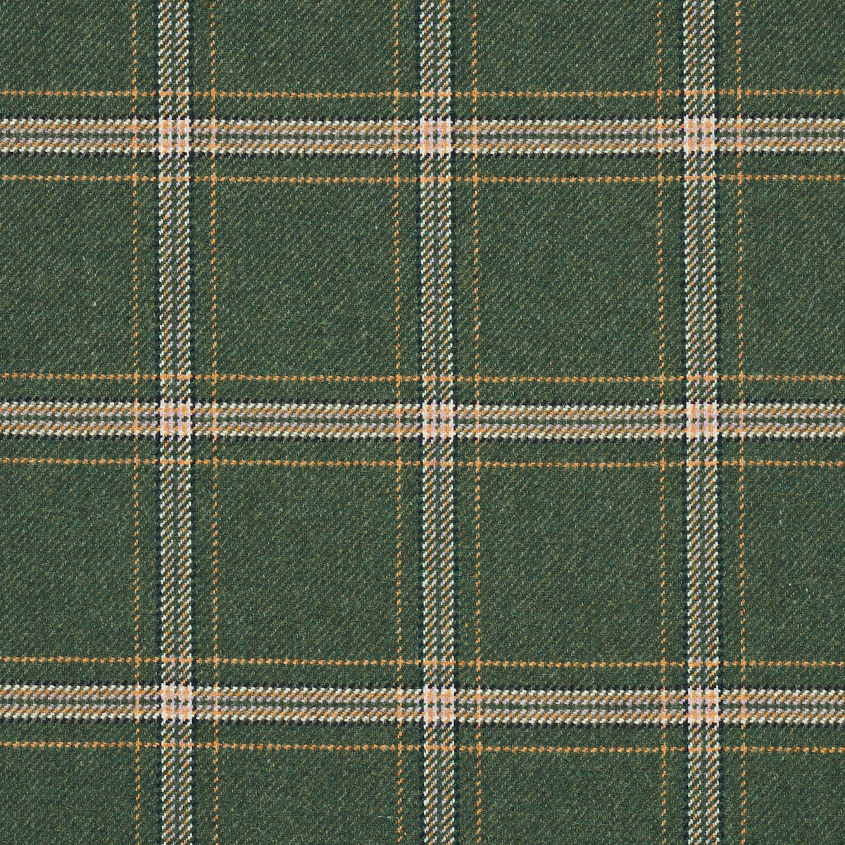 SCHUMACHER FABRIC  PATTERSON FLYNN BLACKBURN MERINO PLAID   GREEN   - 82343