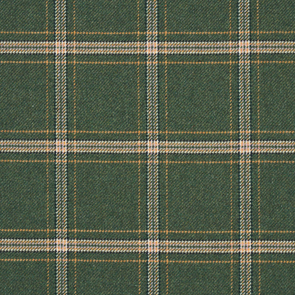 SCHUMACHER FABRIC  PATTERSON FLYNN BLACKBURN MERINO PLAID   GREEN   - 82343