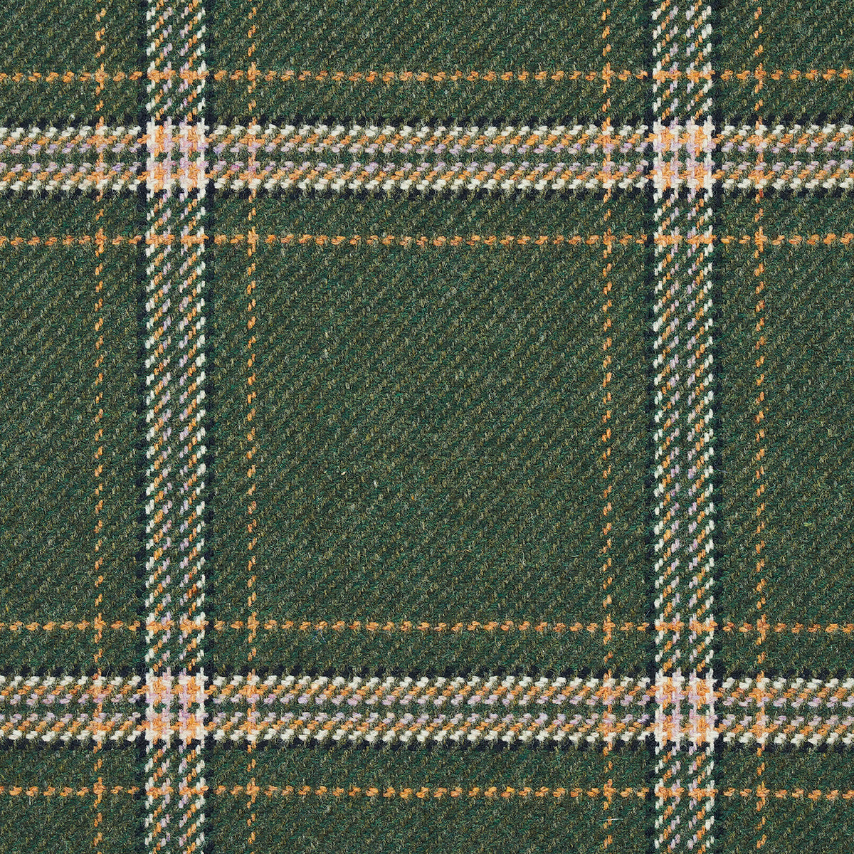 SCHUMACHER FABRIC  PATTERSON FLYNN BLACKBURN MERINO PLAID   GREEN   - 82343