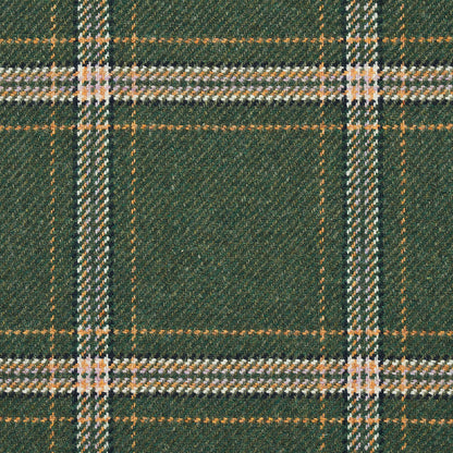 SCHUMACHER FABRIC  PATTERSON FLYNN BLACKBURN MERINO PLAID   GREEN   - 82343