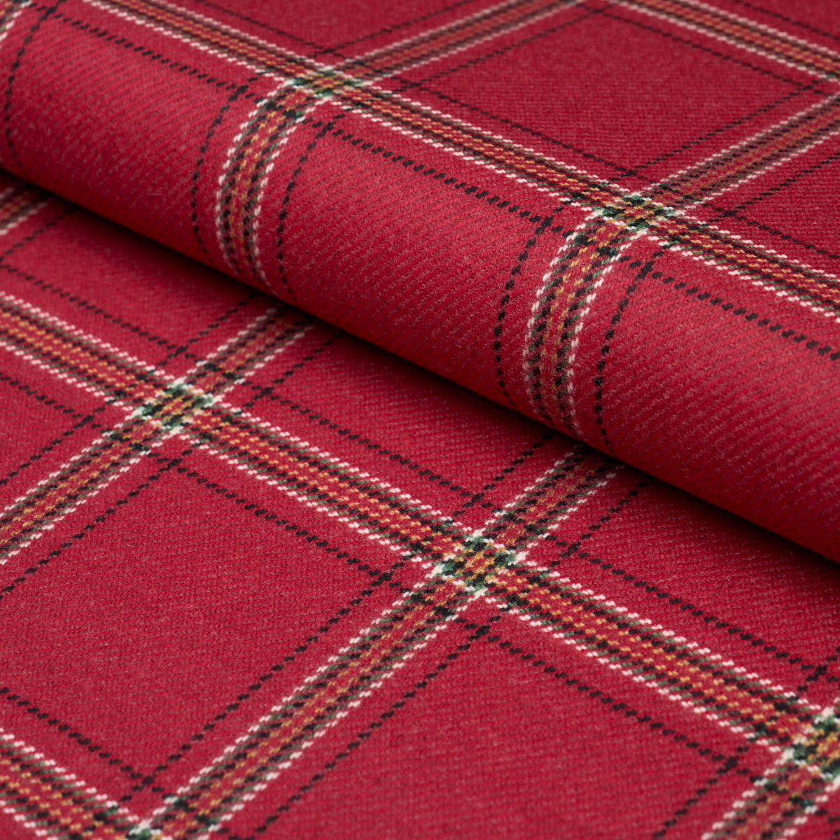 SCHUMACHER  PATTERSON FLYNN BLACKBURN MERINO PLAID WOVEN WOVEN CRIMSON   - 82345