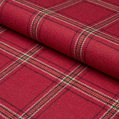 SCHUMACHER  PATTERSON FLYNN BLACKBURN MERINO PLAID WOVEN WOVEN CRIMSON   - 82345