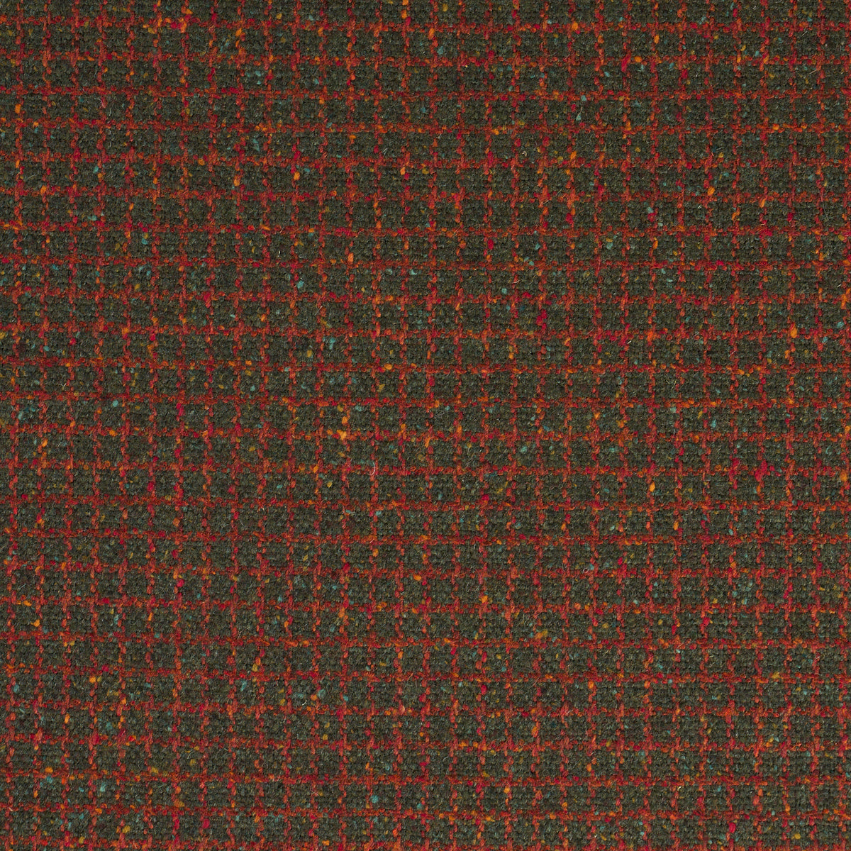 SCHUMACHER  PATTERSON FLYNN HUDSON WOOL CHECK WOVEN WOVEN FOREST GREEN   - 82353