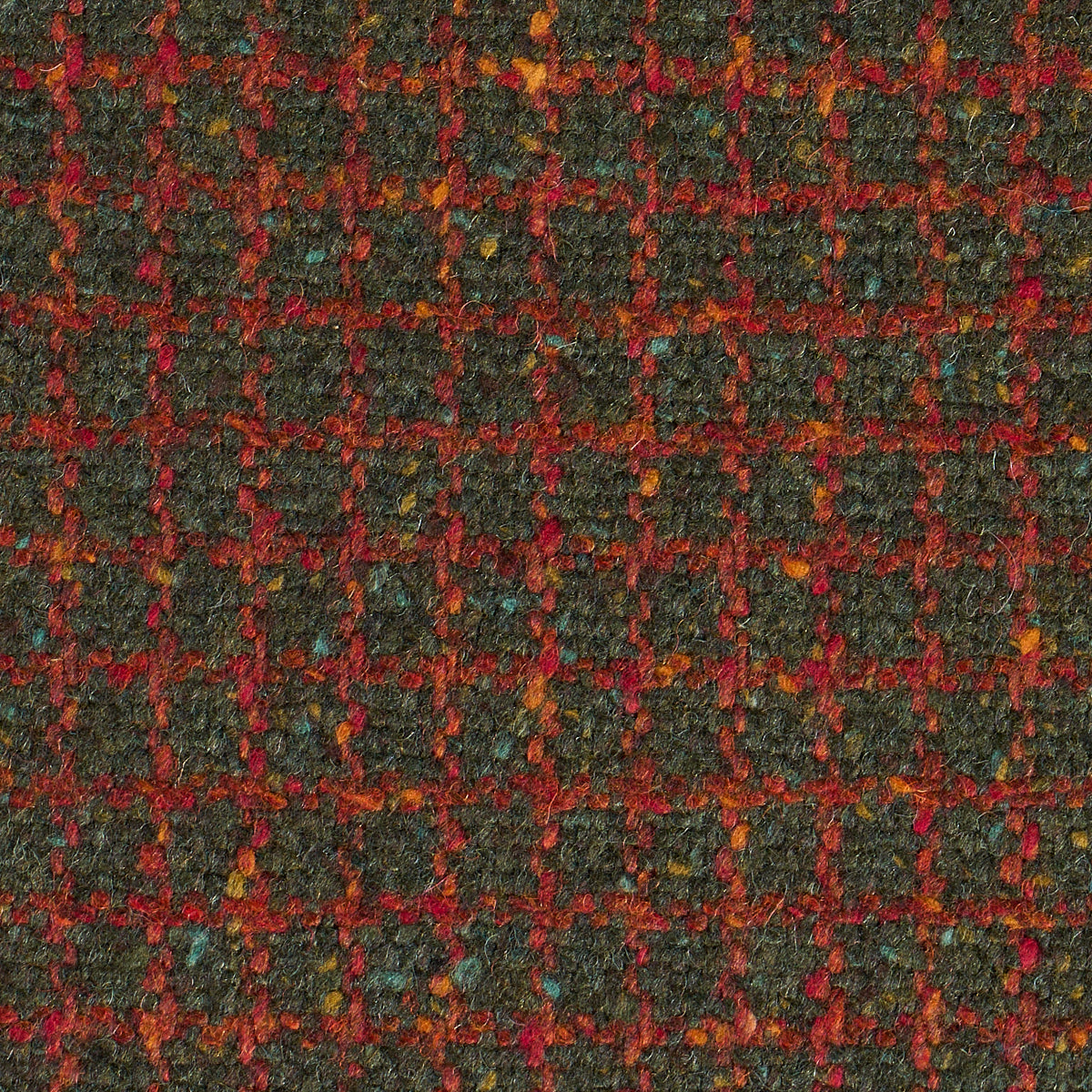 SCHUMACHER  PATTERSON FLYNN HUDSON WOOL CHECK WOVEN WOVEN FOREST GREEN   - 82353