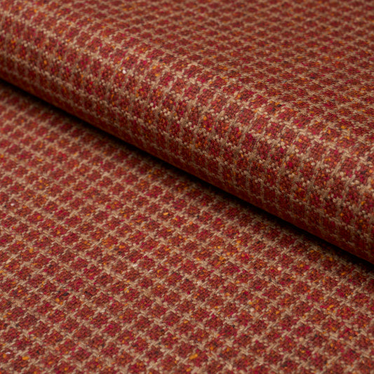 SCHUMACHER  PATTERSON FLYNN HUDSON WOOL CHECK WOVEN WOVEN RUST   - 82354