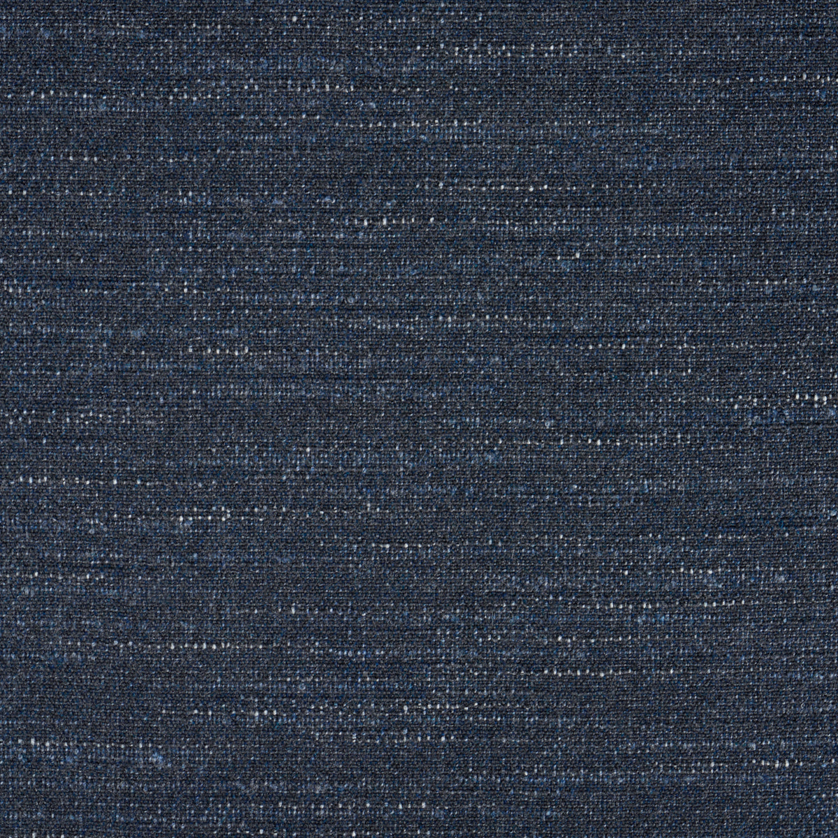 Indigo wool-texture woven fabric with subtle speckled texture, versatile for upholstery or apparel.