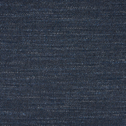 Indigo wool-texture woven fabric with subtle speckled texture, versatile for upholstery or apparel.