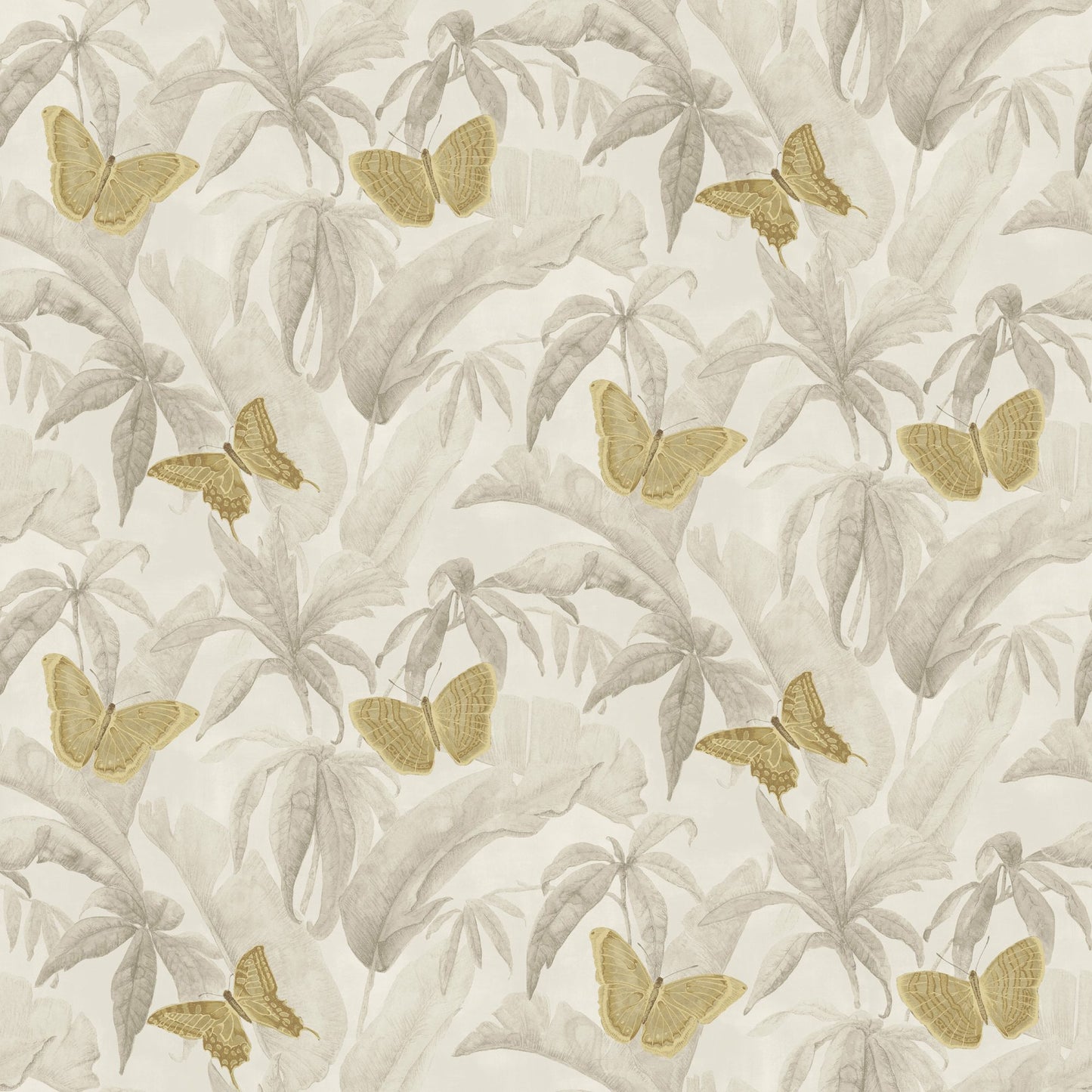 JF Fabrics -Wallpaper 8236 12 Wallpaper Yellow, Grey, White  Non-Woven - 9466512 W9441