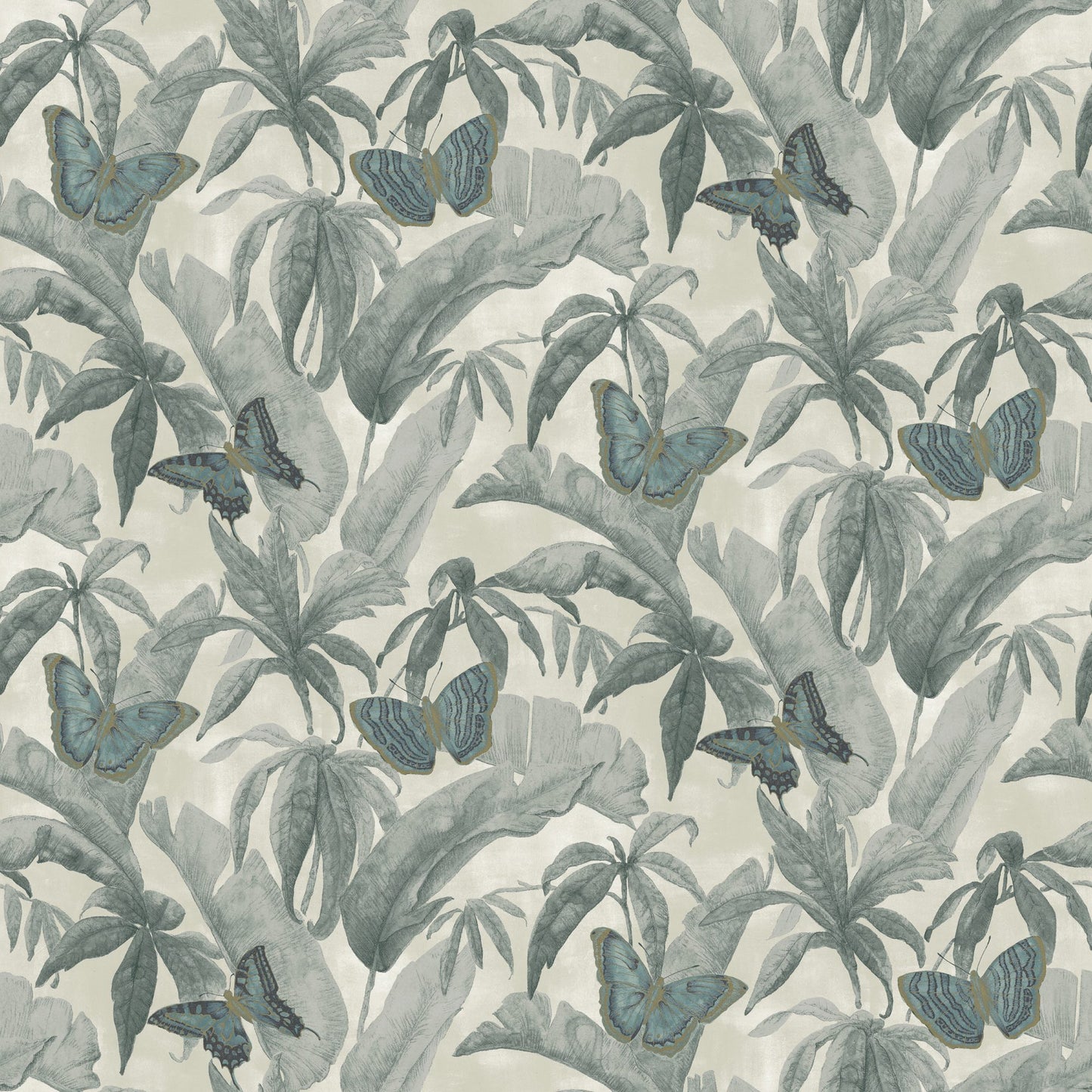JF Fabrics -Wallpaper 8236 65 Wallpaper Blue, White  Non-Woven - 9466565 W9441