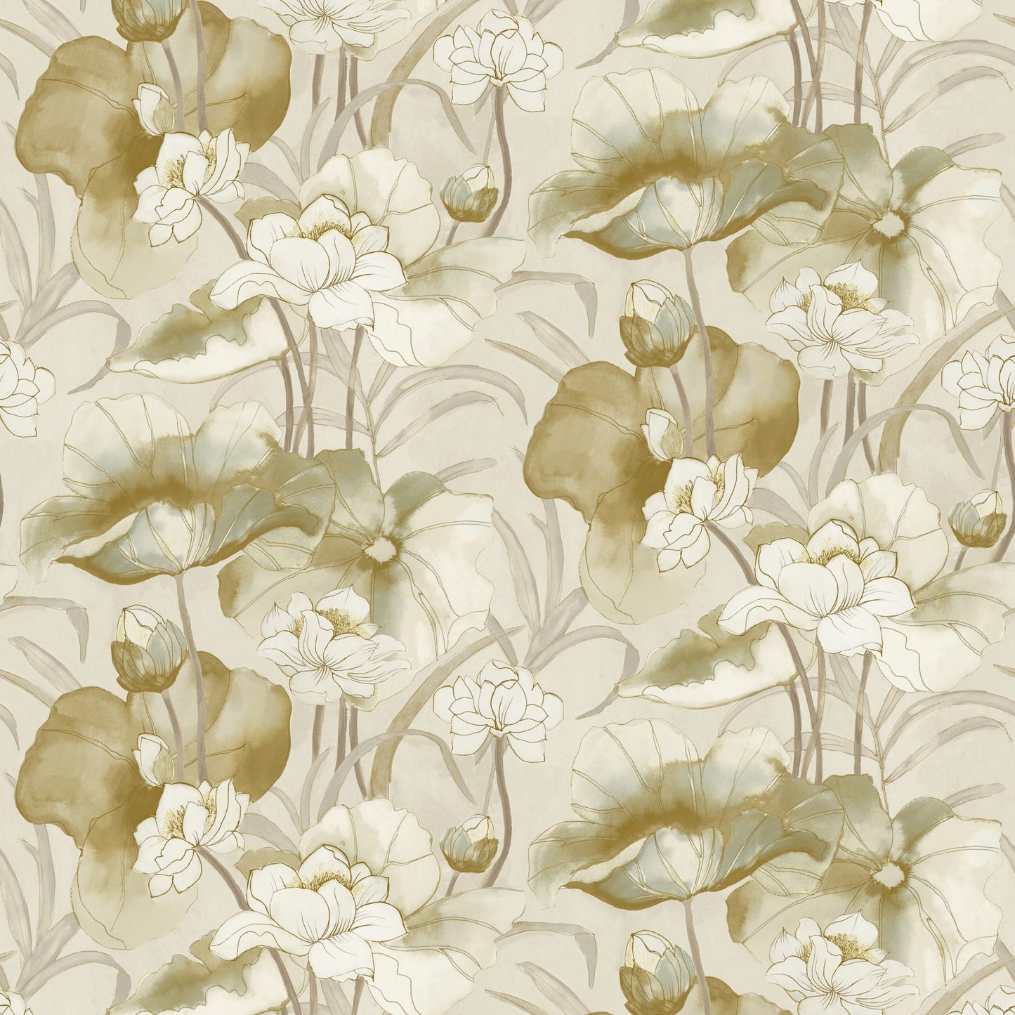 JF Fabrics -Wallpaper 8237 19 Wallpaper Yellow, Beige  Non-Woven - 9466619 W9441