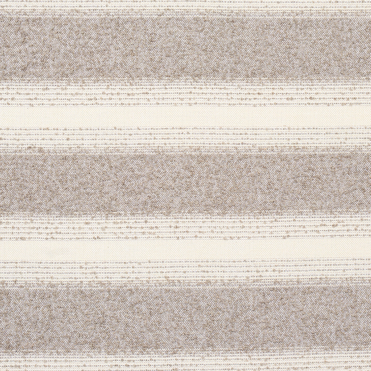 Neutral beige and tan striped woven textile; rustic decor rug or cozy throw.