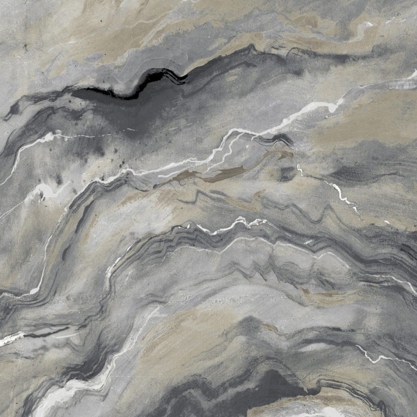 JF Fabrics -Wallpaper 8241 96 Wallpaper Grey, Charcoal, Brown  Non-Woven, Mural, Width Extendable - 9515296 W9561