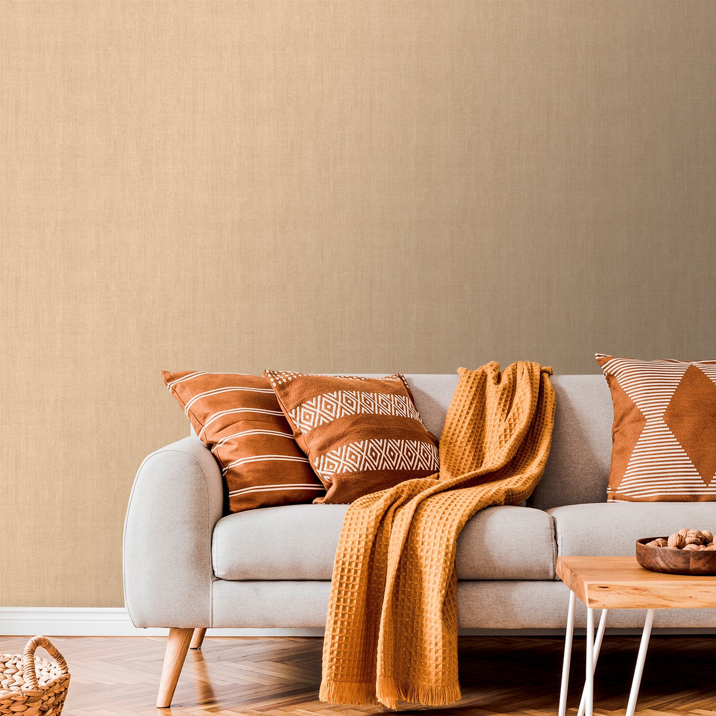 Veer Decor Allure Texture Beige Wallpaper Abstract Transitional Tan  Wallpaper - 8249-AA4