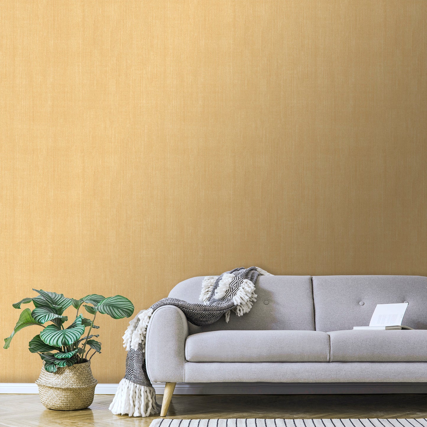 Veer Decor Allure Texture Corn Wallpaper Abstract Transitional Yellow  Wallpaper - 8249-AA6