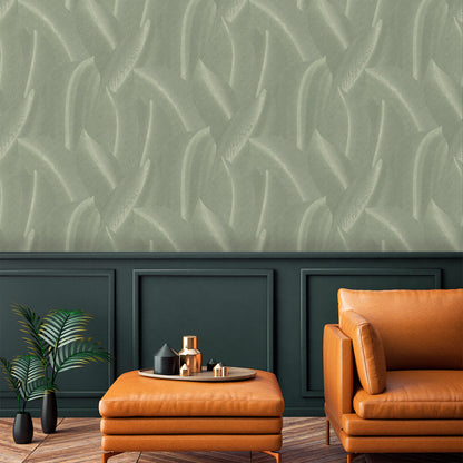 Veer Decor Allure Leaf Moss Wallpaper Nature Contemporary/Modern Green  Wallpaper - 8249-AB2