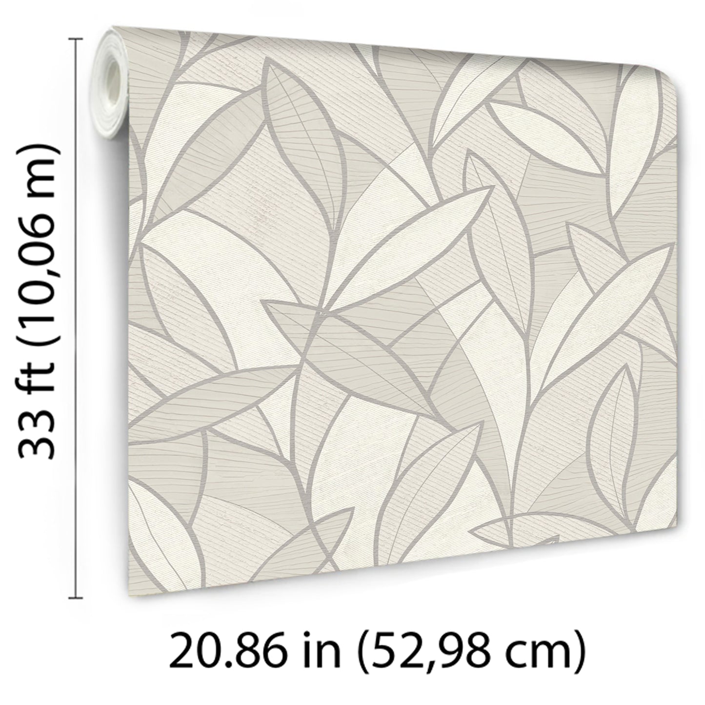 Veer Decor Carved Leaf White Wallpaper Nature Contemporary/Modern White  Wallpaper - 8249-AC1