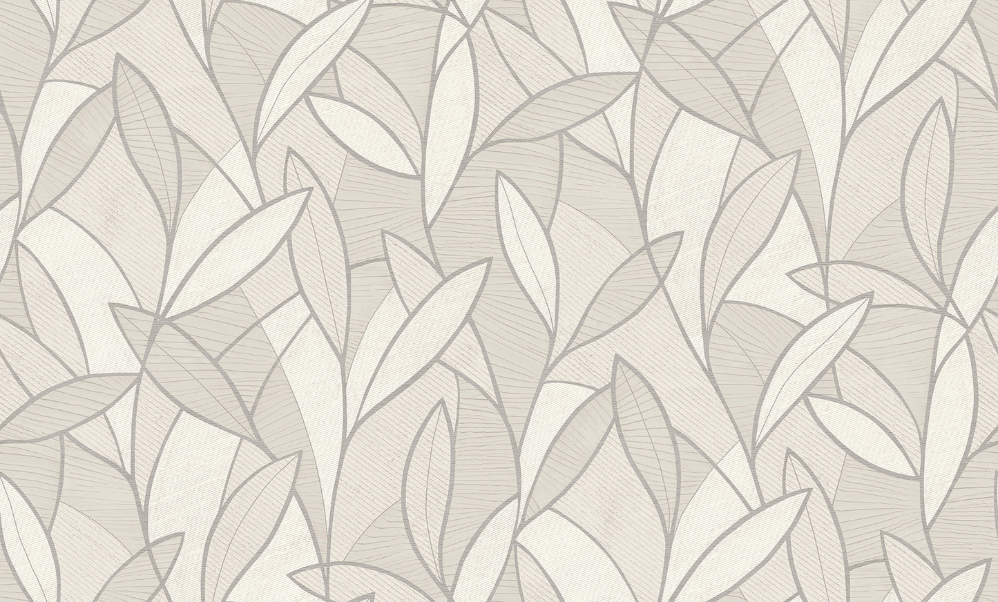 Veer Decor Carved Leaf White Wallpaper Nature Contemporary/Modern White  Wallpaper - 8249-AC1