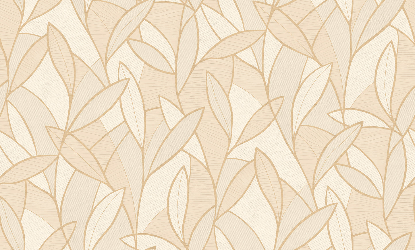 Veer Decor Carved Leaf Beige Wallpaper Nature Contemporary/Modern Beige  Wallpaper - 8249-AC2