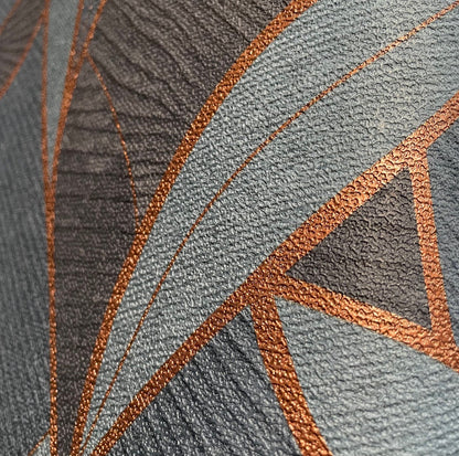 Veer Decor Carved Leaf Dark Blue Wallpaper Nature Contemporary/Modern Navy  Wallpaper - 8249-AC3