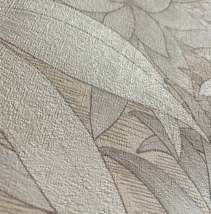 Veer Decor Allure Jungle White Wallpaper Tropical Transitional White  Wallpaper - 8249-AD1