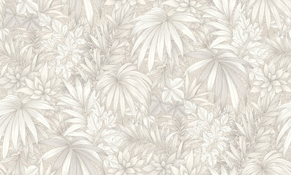 Veer Decor Allure Jungle White Wallpaper Tropical Transitional White  Wallpaper - 8249-AD1