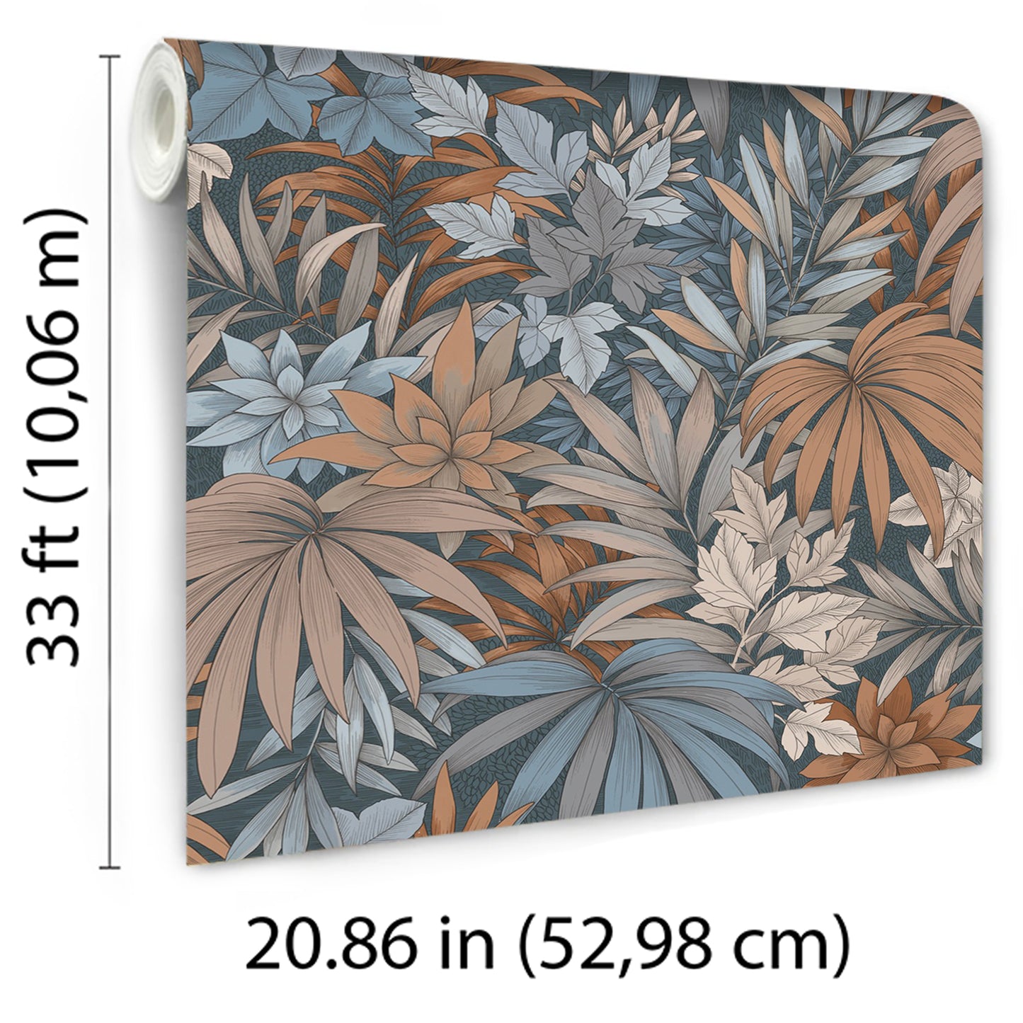 Veer Decor Allure Jungle Dark Blue Wallpaper Tropical Transitional Navy  Wallpaper - 8249-AD2