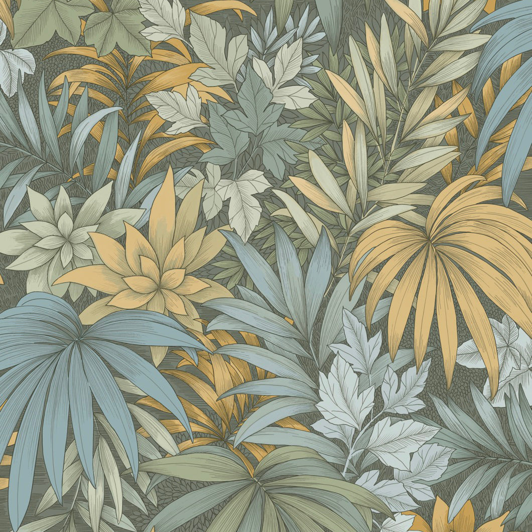 Veer Decor Allure Jungle Dark Moss Wallpaper Tropical Transitional Green  Wallpaper - 8249-AD3