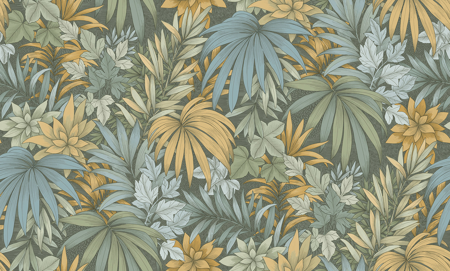 Veer Decor Allure Jungle Dark Moss Wallpaper Tropical Transitional Green  Wallpaper - 8249-AD3