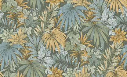 Veer Decor Allure Jungle Dark Moss Wallpaper Tropical Transitional Green  Wallpaper - 8249-AD3