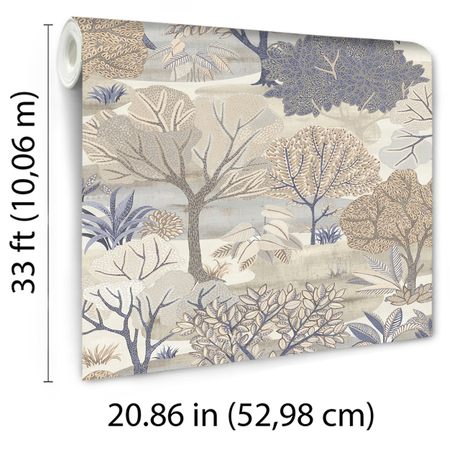 Veer Decor Allure Forest Beige Wallpaper Nature Transitional Beige  Wallpaper - 8249-AE1