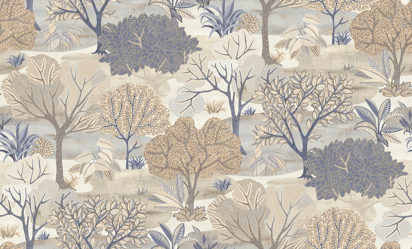 Veer Decor Allure Forest Beige Wallpaper Nature Transitional Beige  Wallpaper - 8249-AE1