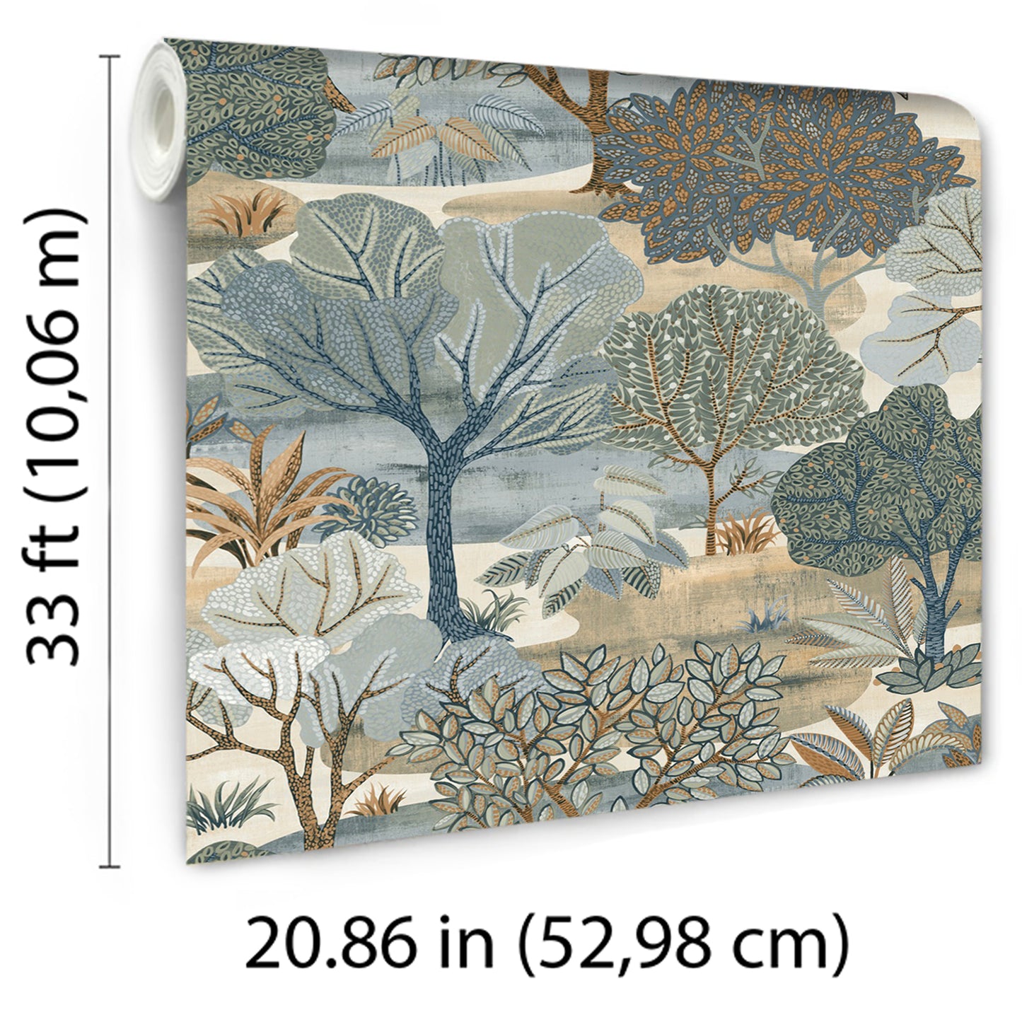 Veer Decor Allure Forest Blue Wallpaper Nature Transitional Blue  Wallpaper - 8249-AE3