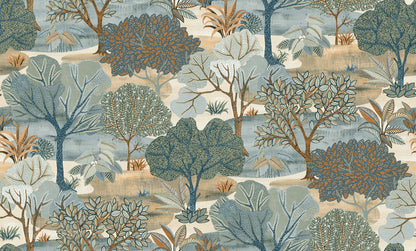 Veer Decor Allure Forest Blue Wallpaper Nature Transitional Blue  Wallpaper - 8249-AE3