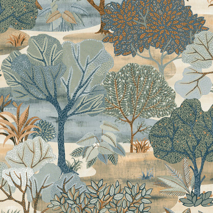 Veer Decor Allure Forest Blue Wallpaper Nature Transitional Blue  Wallpaper - 8249-AE3