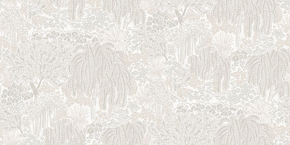 Veer Decor Willow Whisper White Wallpaper Nature Transitional White  Wallpaper - 8249-AF1