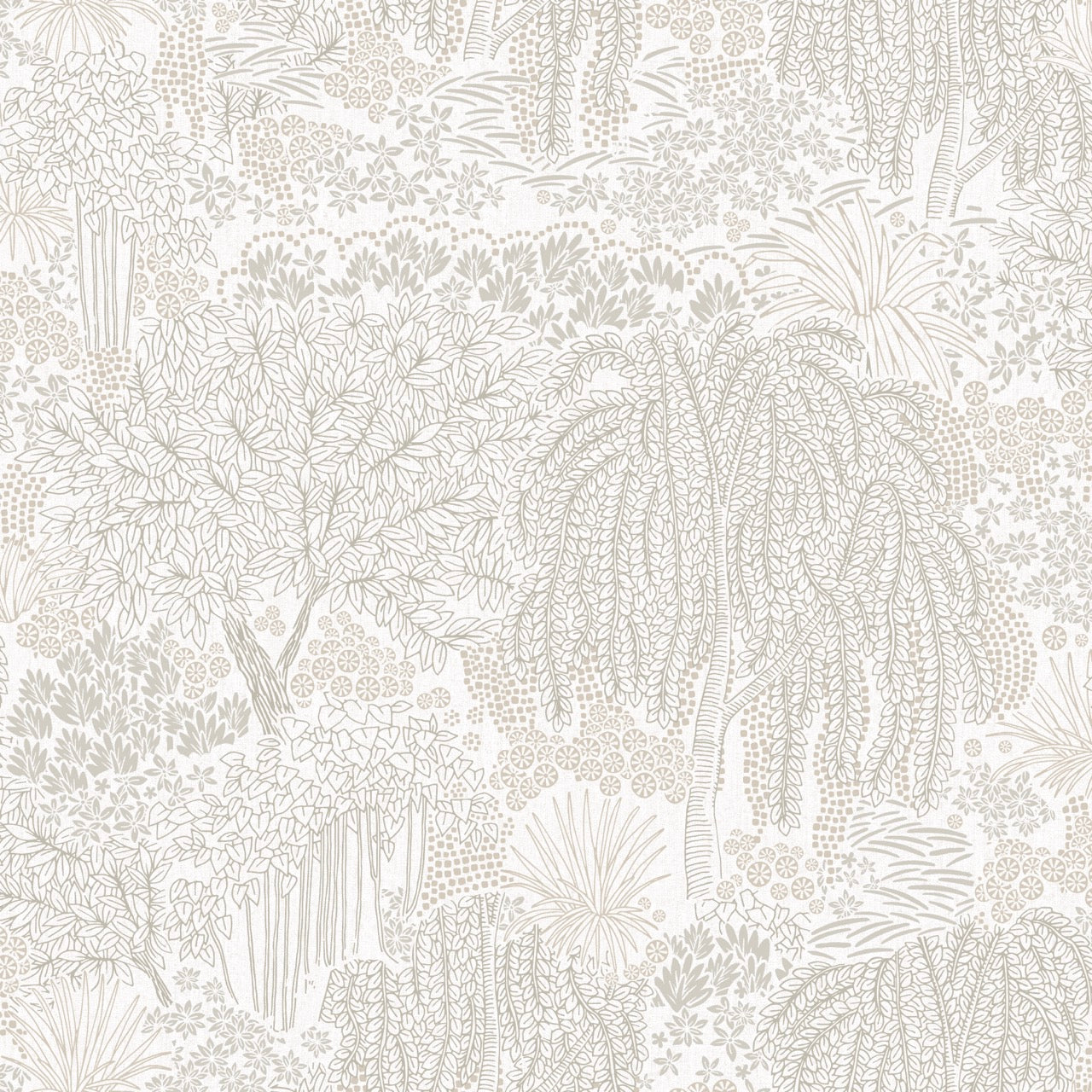 Veer Decor Willow Whisper White Wallpaper Nature Transitional White  Wallpaper - 8249-AF1